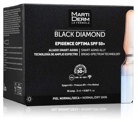 Diamant Noir Epigence Optima Spf 50+ 10 ampoules