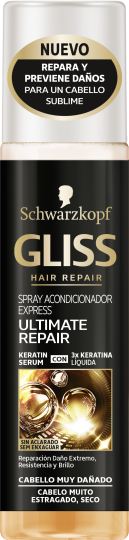 Gliss Express Après-Shampooing Réparateur Ultime Sans Rinçage 200 ml