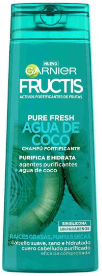 Fructis Pure Fresh Eau De Noix De Coco Shampooing Cheveux Normaux 300 ml