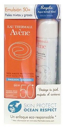 Sans huile Emulsion 50 + 50 ml + Eau thermique