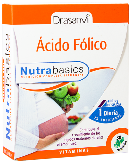 Nutrabasics - Acide Folique 30 Capsules