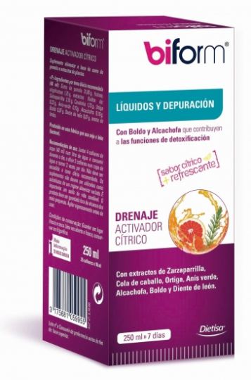 Drainage activateur d&#39;agrumes sans fucus 250 ml