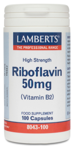 Vitamin B-2 50 mg Rivoflavina 100 Capsules