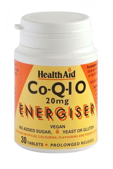 CoQ10 20 mg. 30comp Liber.prolongada. Health Aid